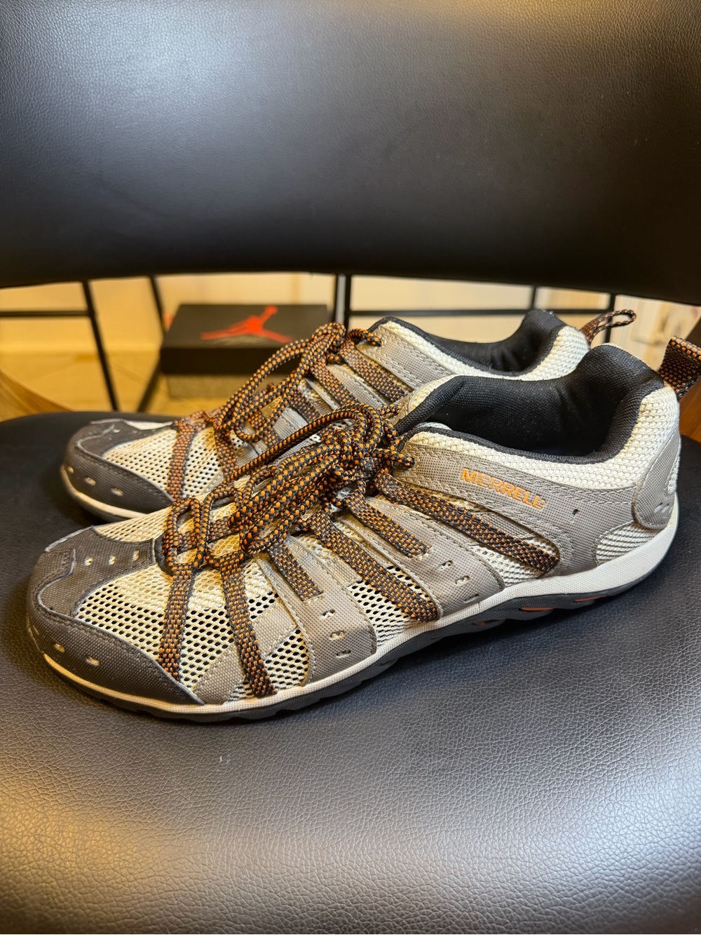 Merrell Men's Gray and Brown Athletic Trail Shoes